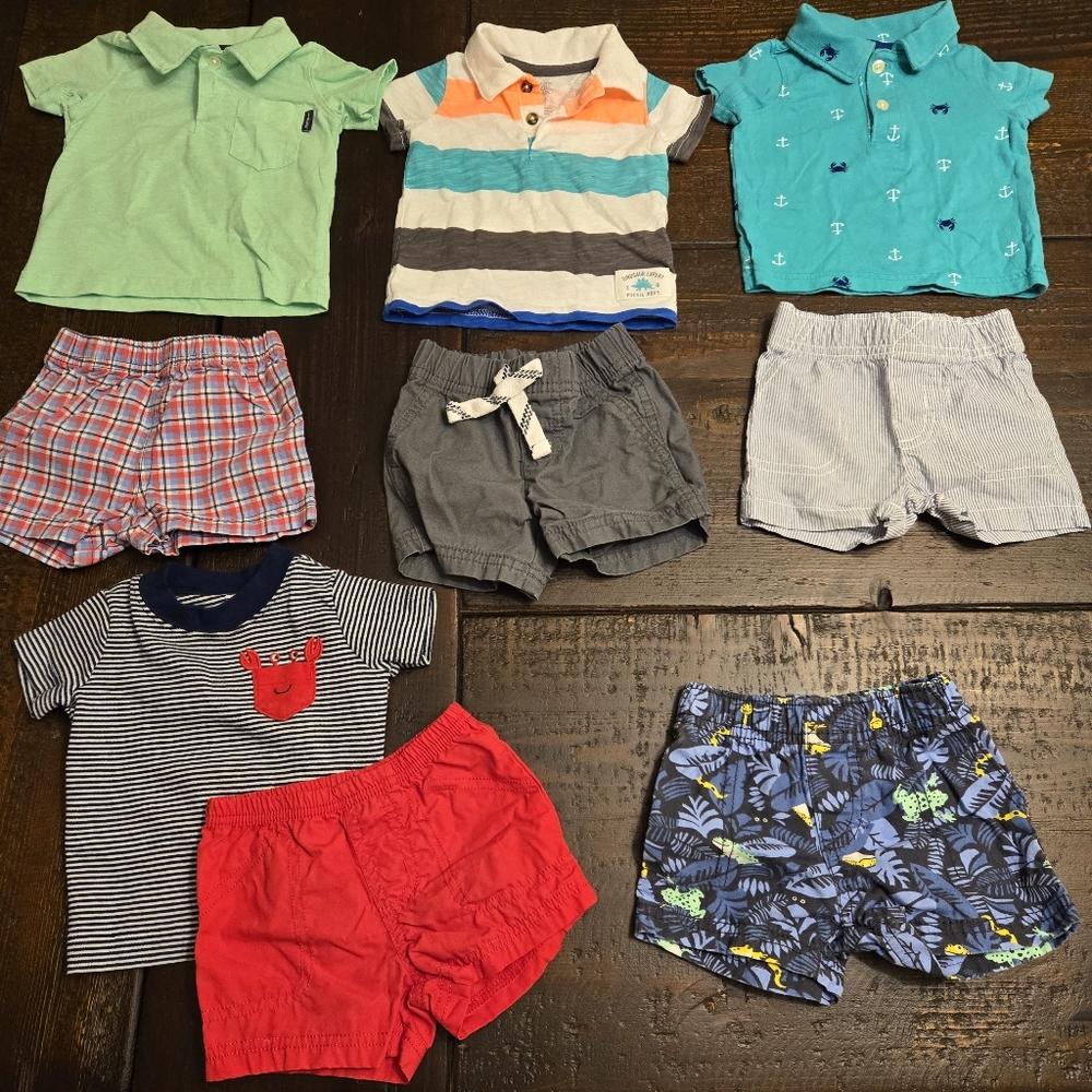 Carters & 1 other brand, 3 month Clothing Sets, qty 4 + a 5th pair of pants